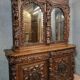 Two-part Italian Renaissance style buffet in solid oak
