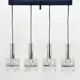 Ancien Luminaire Suspension 4 Lumières Vintage Style Kinkeldey 60's 70's