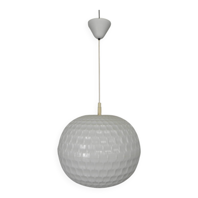 Vintage pendant lamp Aloys F. Gangkofner for Erco, plastic sphere