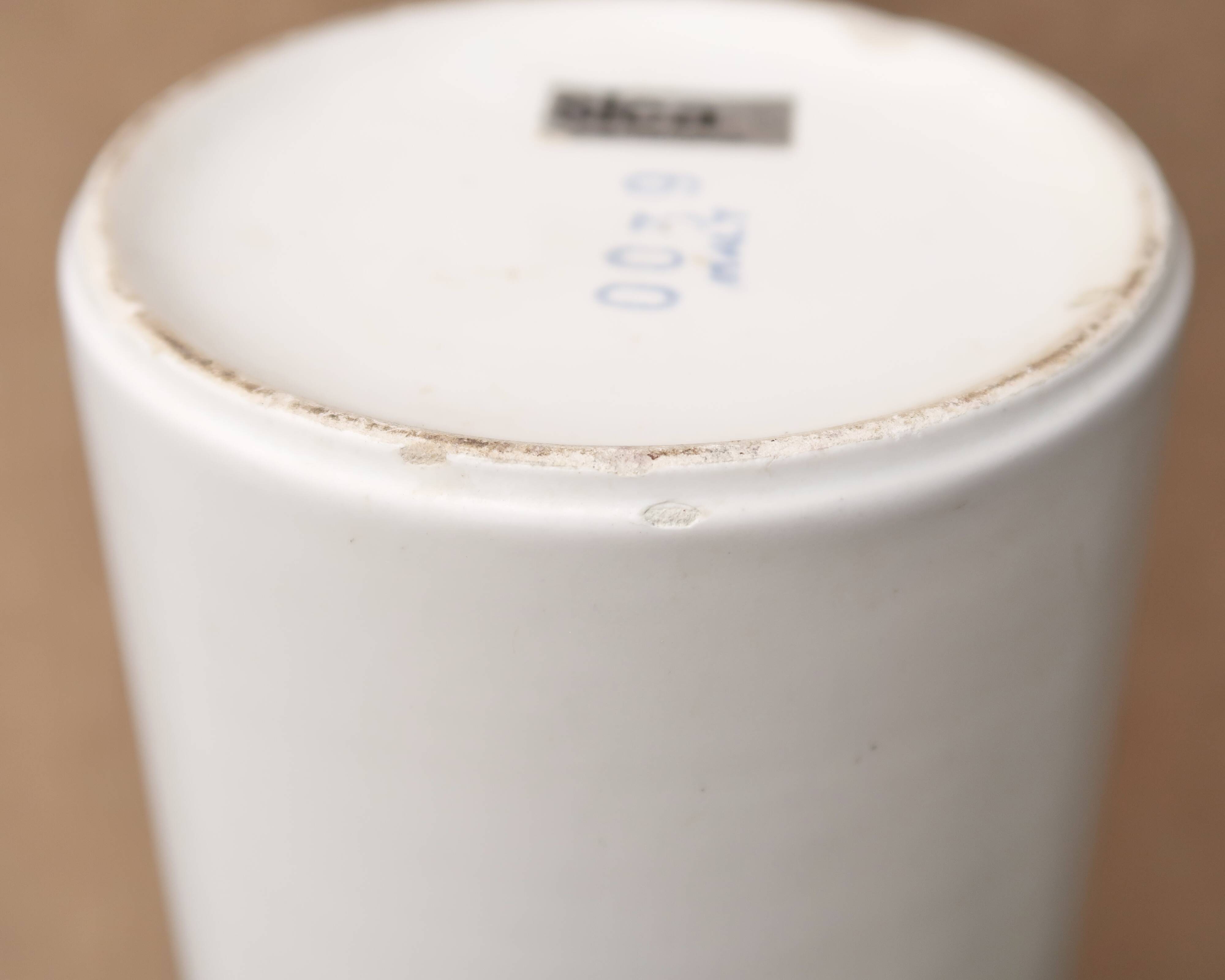 White ceramic scroll vase by Pino Spagnolo for Sicart Italy, 1970s