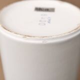 White ceramic scroll vase by Pino Spagnolo for Sicart Italy, 1970s