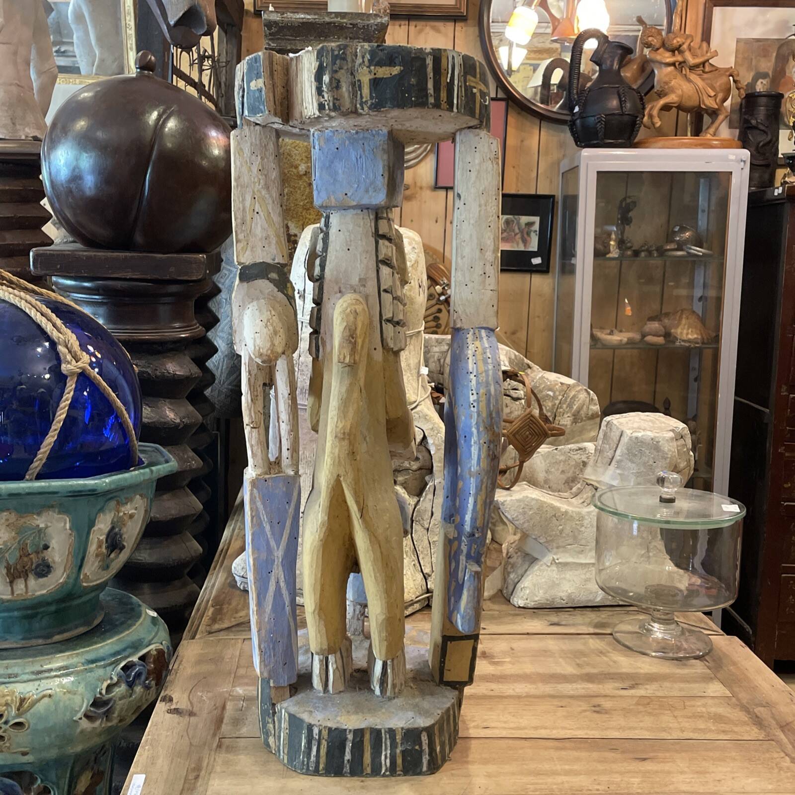 Carved totem pole 1940