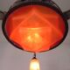 Art Deco pendant lamp with glass bowl and 3 chalices, 1930s