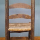 Chaise  d enfant  paillee