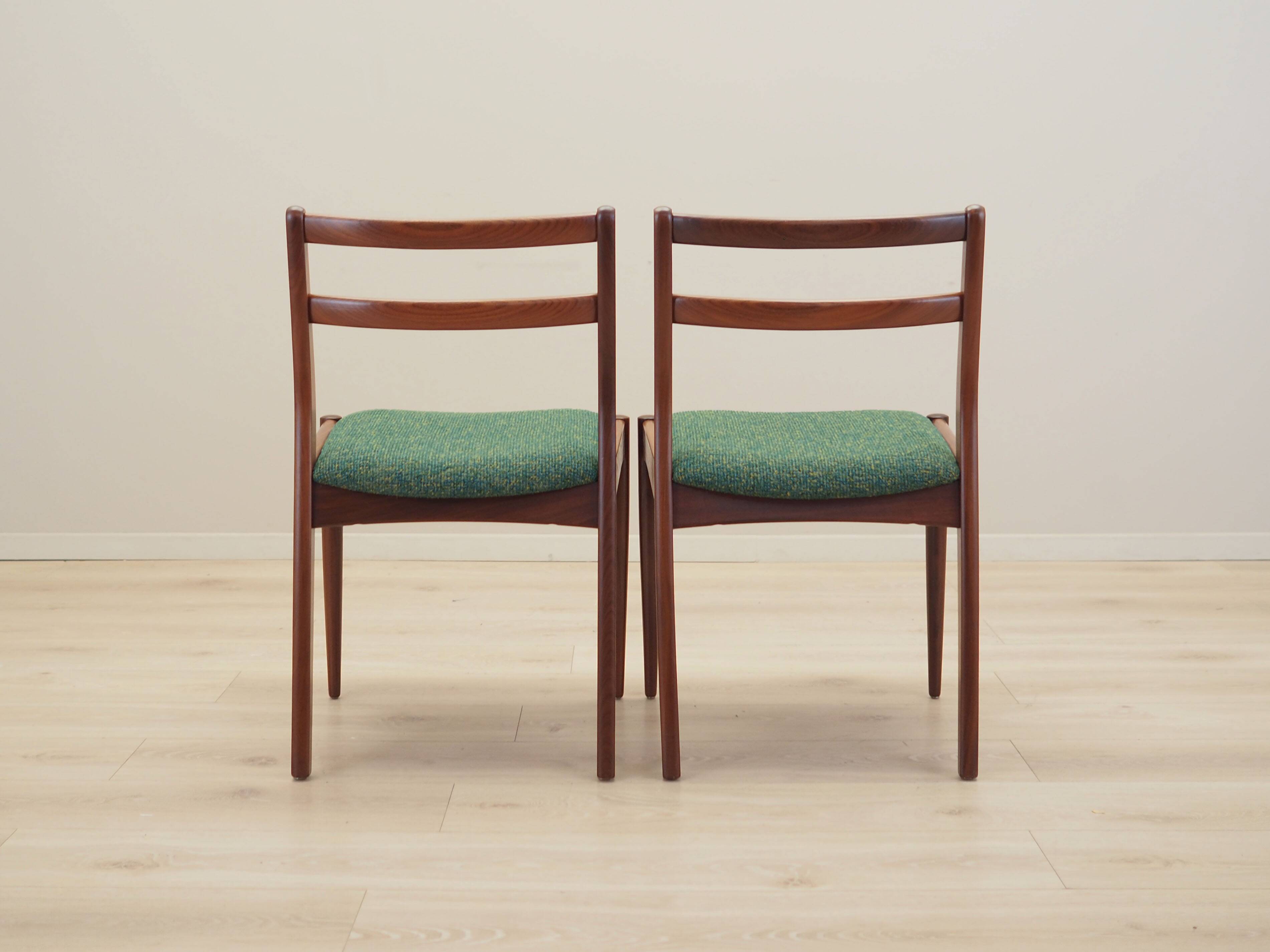 Set of two teak chairs, Danish design, 1970s, production: Denmark