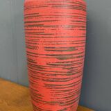 Large ceramic red vase by Scheurich Germany model 517-45