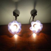 Vintage Wall Sconces with Opaline Glass, 1970s, Set of 2