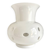 White opaline overlay baluster vase