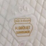 Pair of peacock vases by Hubert Bequet - Pearly ceramic - Belgium - 60s