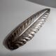 Large vintage bowl in the shape of a leaf in silver metal with gold details - Mid-Century design Italy 1970s