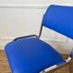 Metal and blue imitation leather chair 1970