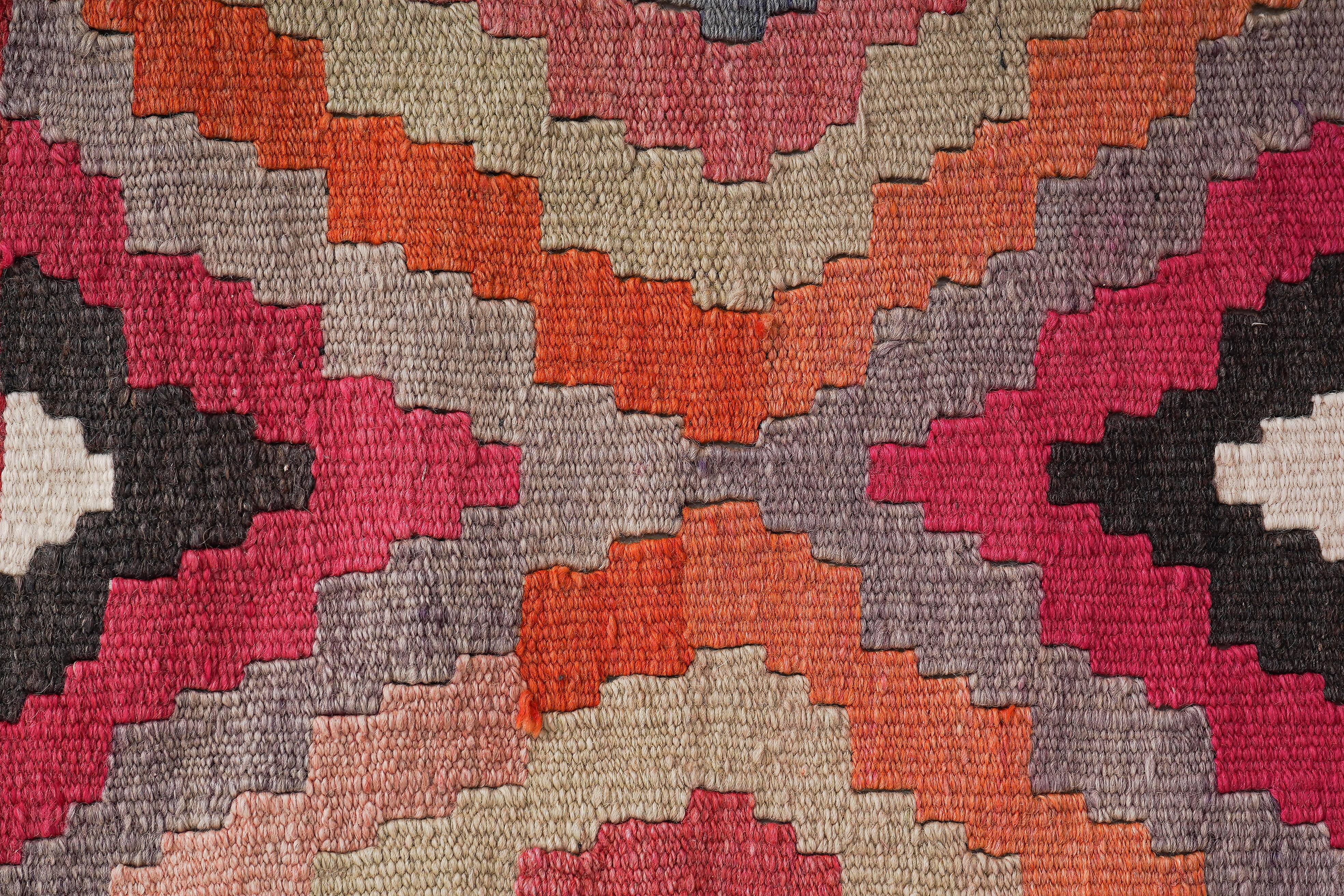 Vintage Turkish Oushak Handwoven Rug 78x378 cm
