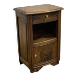1950s Art Deco oak bedside table