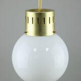 Mid-century modern opaline pendant lamp