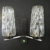 Pair of wall lights from the 1950s-1960s with a push switch