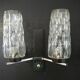 Pair of wall lights from the 1950s-1960s with a push button switch.