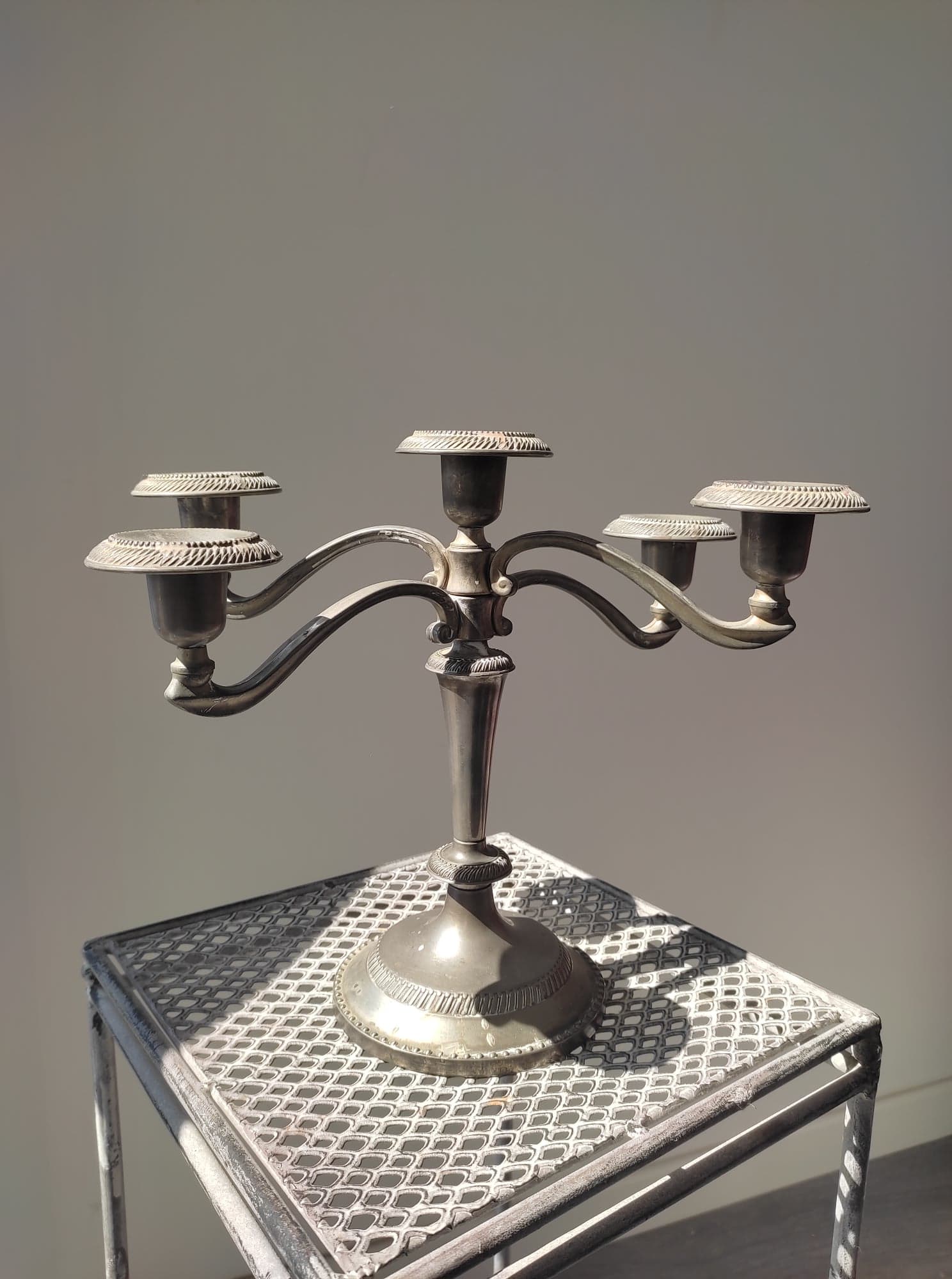 Chandelier with 5 branches in brass louis XVI style