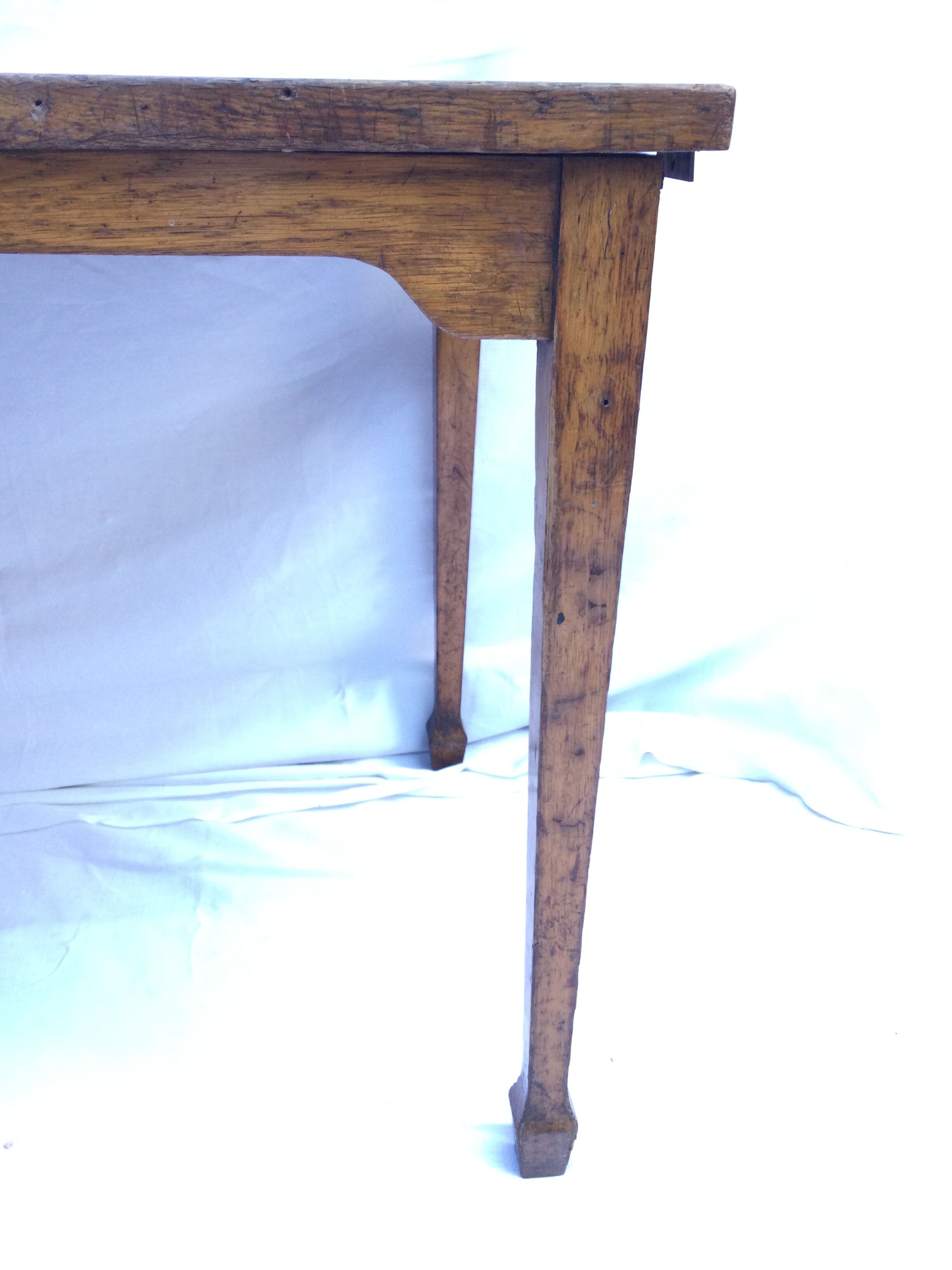 Wooden desk with three drawers