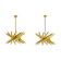 Pair of 24-light patinated brass chandeliers. 1980s.
