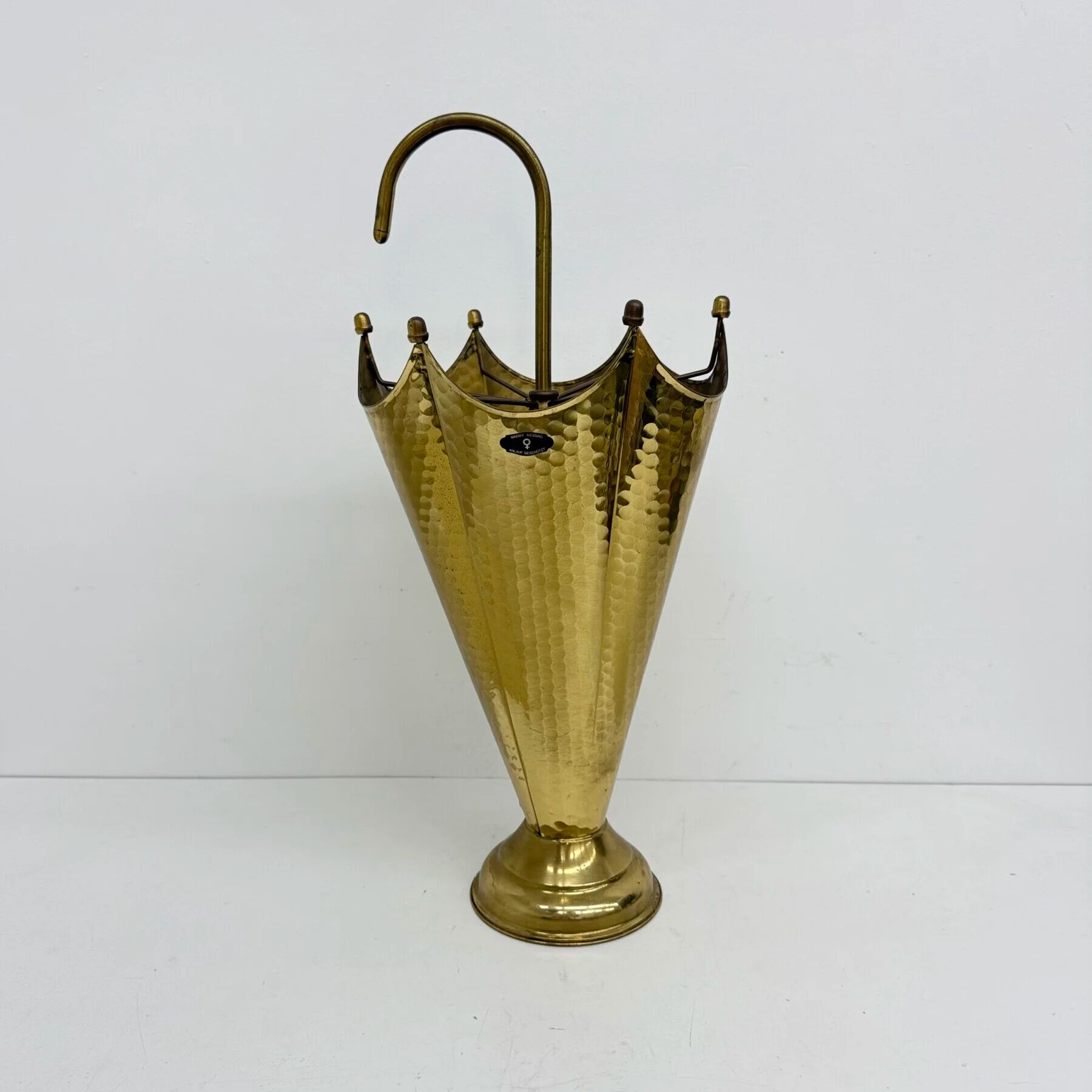 Mid-century design brass umbrella stand, 1970s