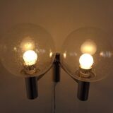 Chromed Glass Wall Lamp from OTT International, 1960s