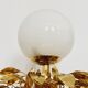 Gilded  italian Hollywood Regency bay leaf table lamp by Sergio Terzani