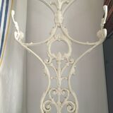 Antique cast iron coat rack on stand