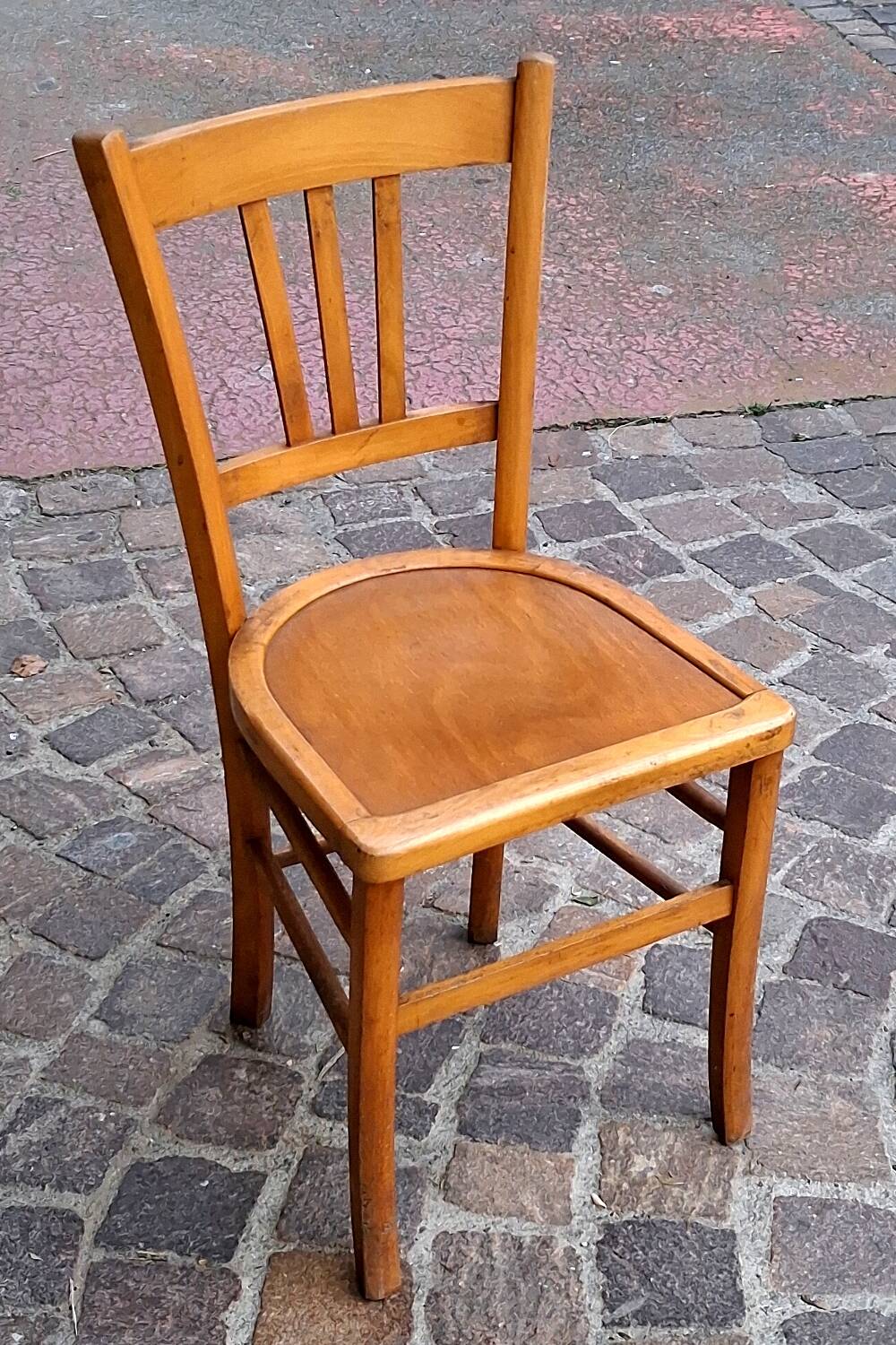 Light beech bistro bar restaurant chair