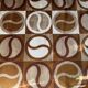 Large geometric rug from the 70s Scandinavian Space Age