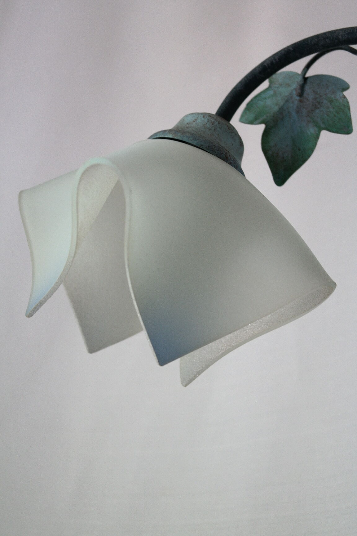 Table lamp in metal and frosted glass by Jean-Pierre Ryckaert, collection "Louisiane" 60's
