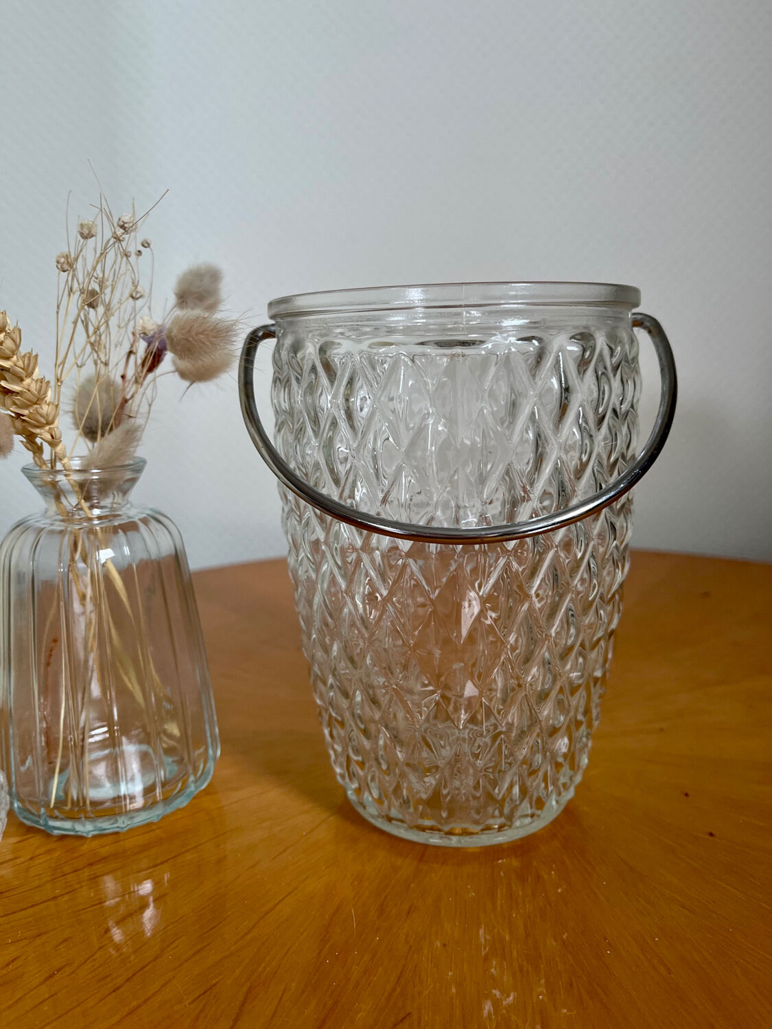 Vintage glass ice bucket