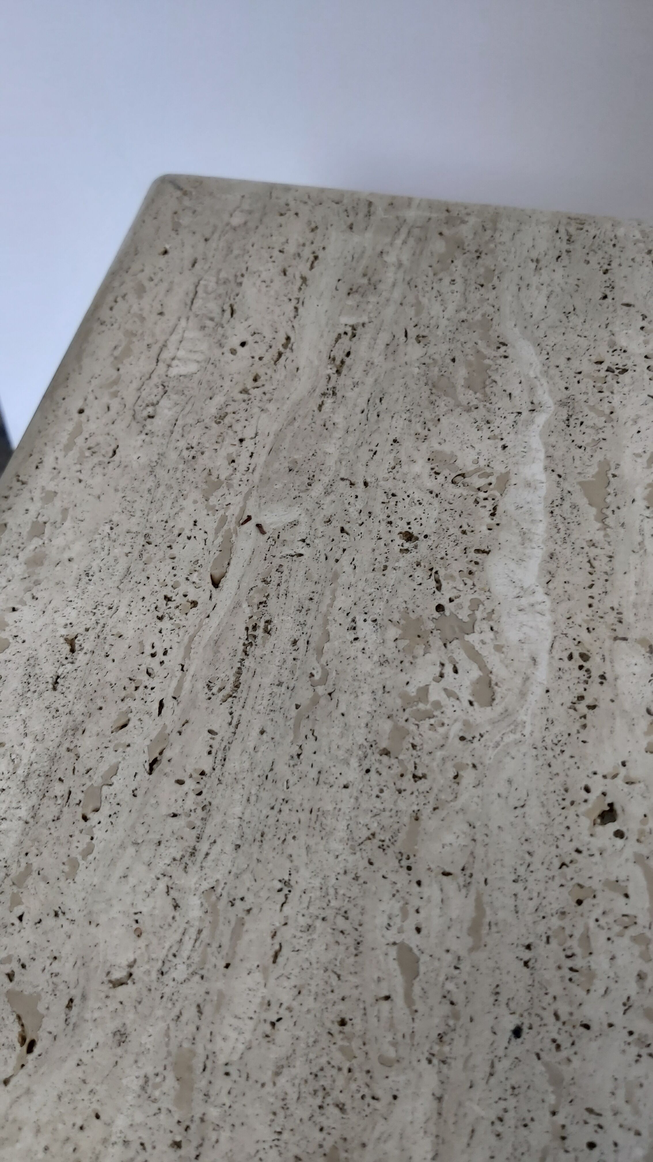 Travertine table, Italy, 1980s