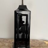 Vintage black ceramic lamp base 1980