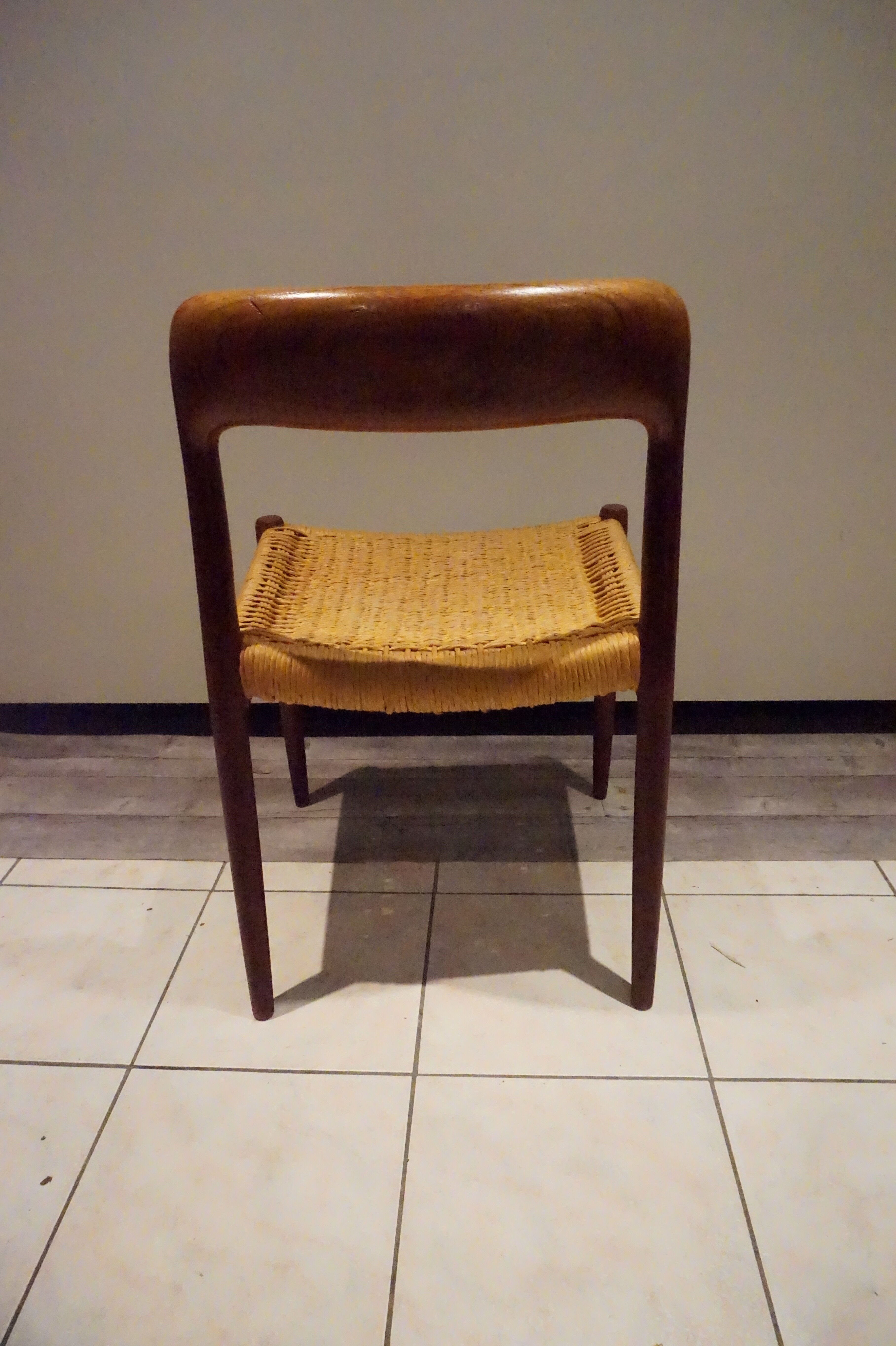 4 chairs Danoises Teck Model 75 from N.O.Moller