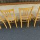 Set of 4 vintage bistro chairs, sanded, 1940/50