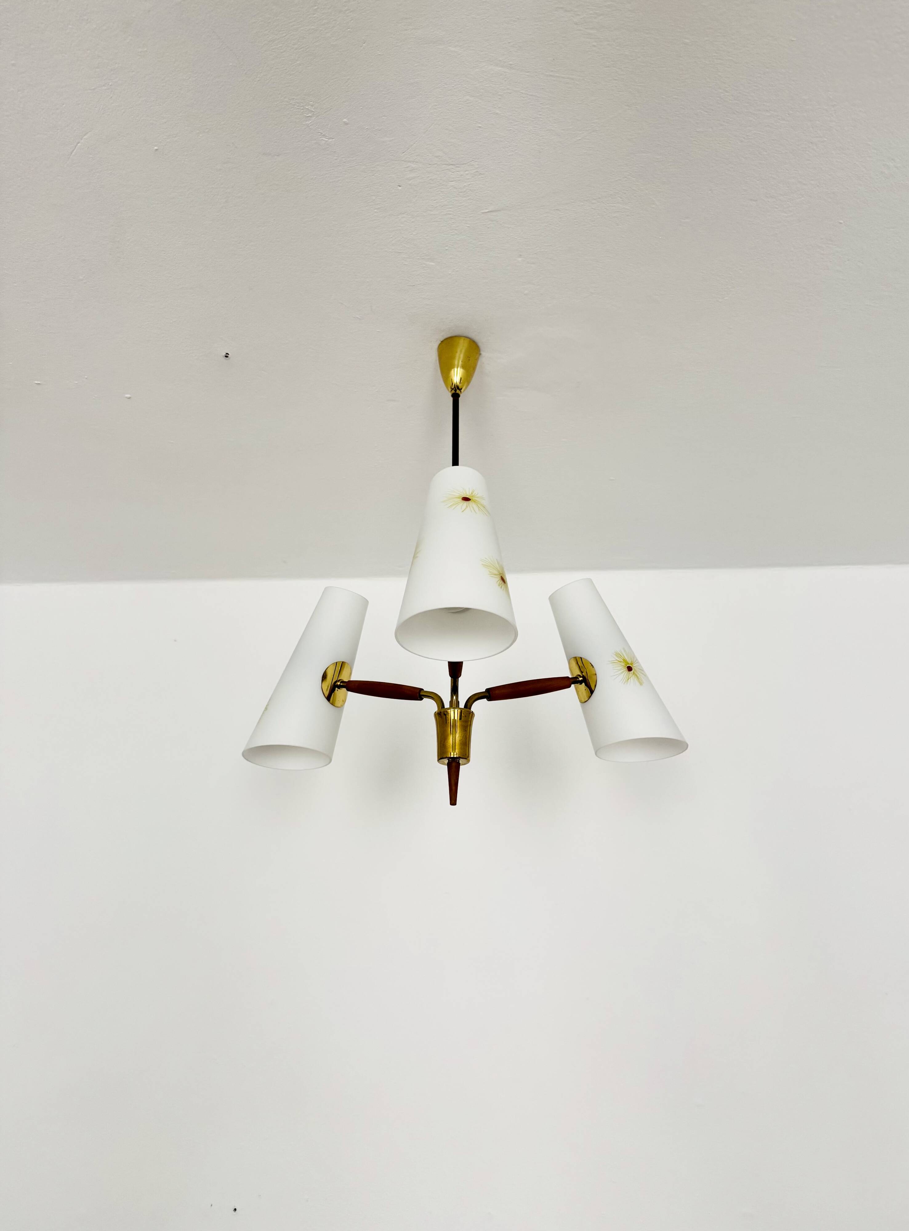 Brass Chandelier by Rupert Nikoll