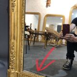 Mirror 125x97 cm beginning XIX gold leaf gilding