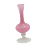 Pink and white opaline vase