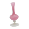 Pink and white opaline vase