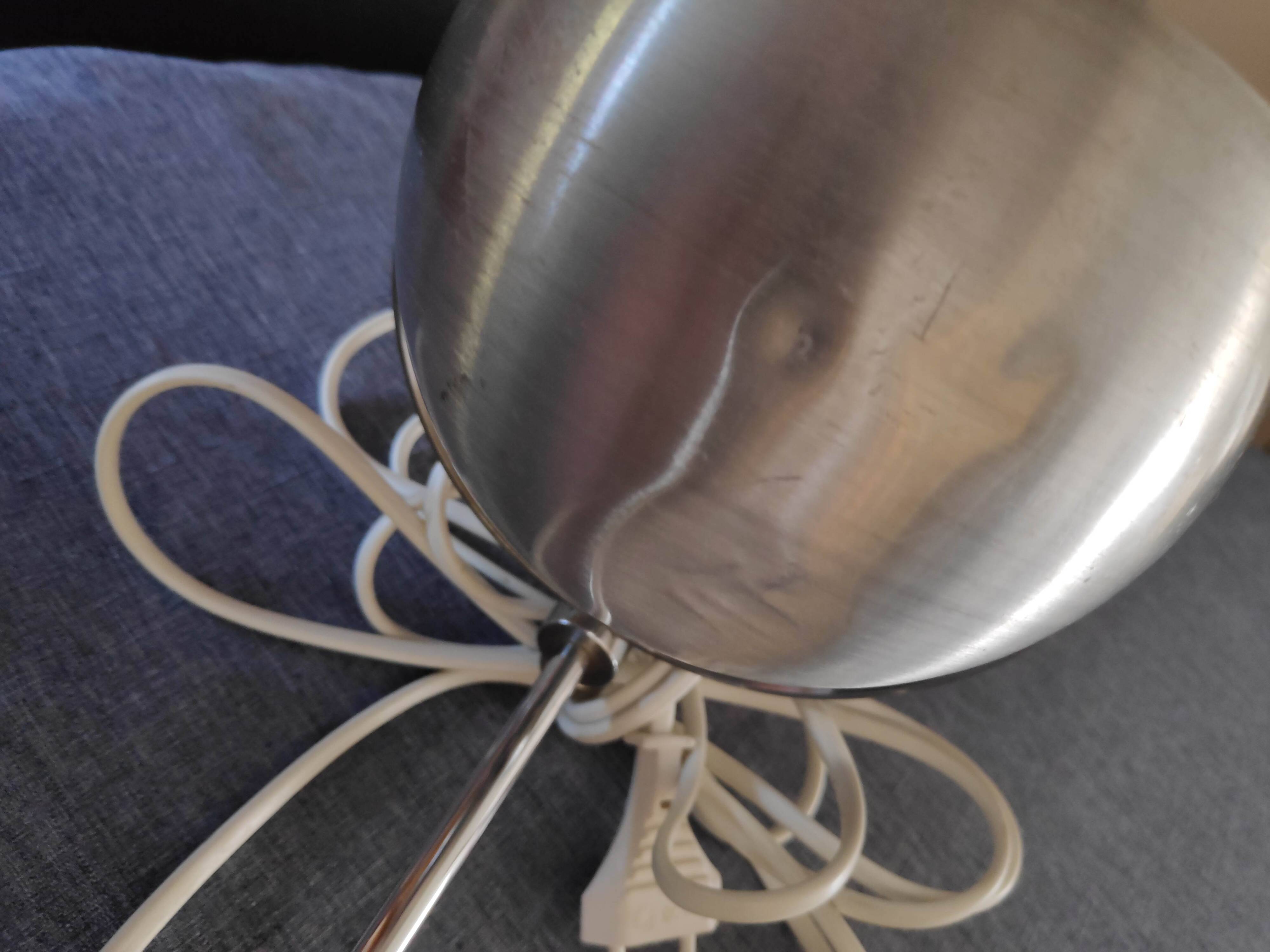All metal eyeball lamp on stem