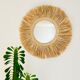 Miroir rond rotin paille, 45 cm