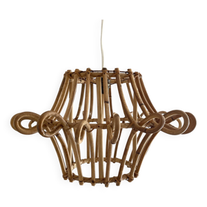 Abat jour en rotin à