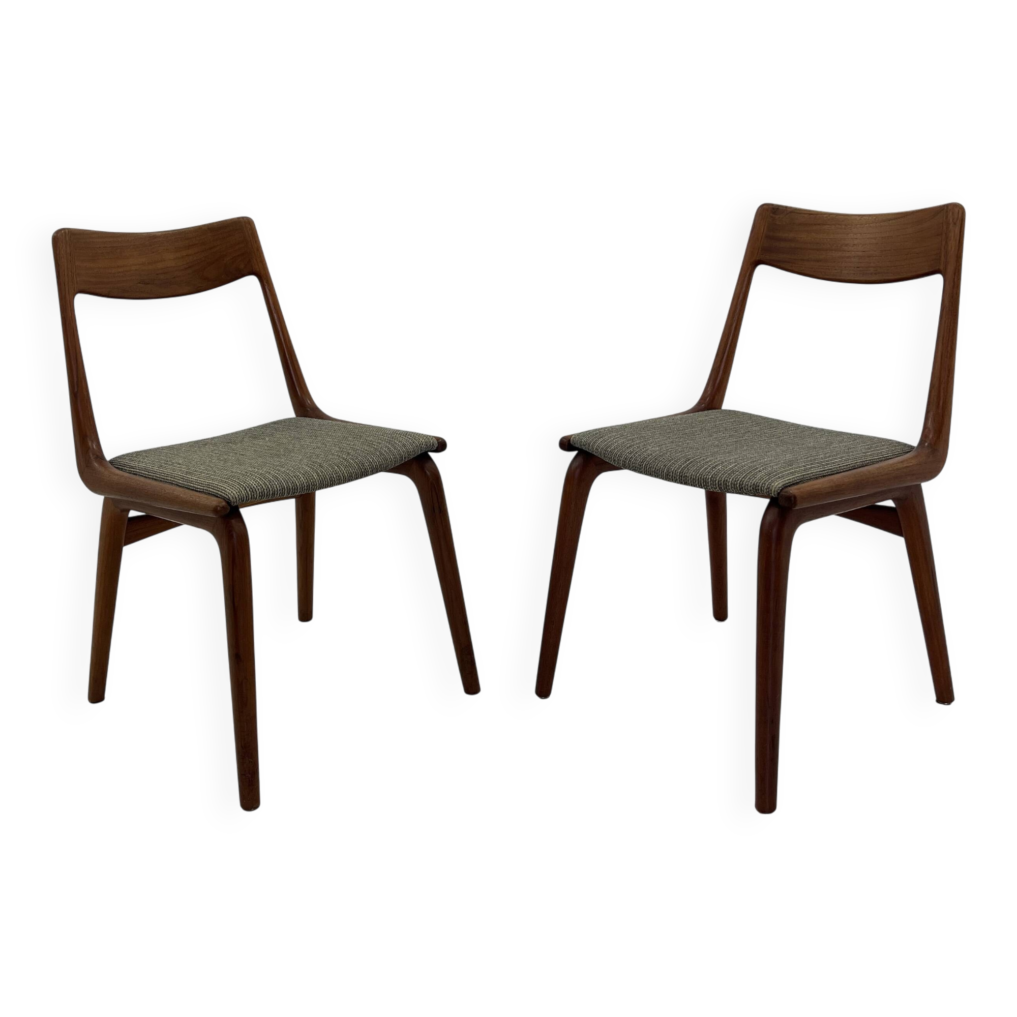 Teak Boomerang Dining Chairs by A.E.Christensen set of 2