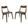 Teak Boomerang Dining Chairs by A.E.Christensen set of 2