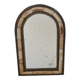 Brass and bone mirror
