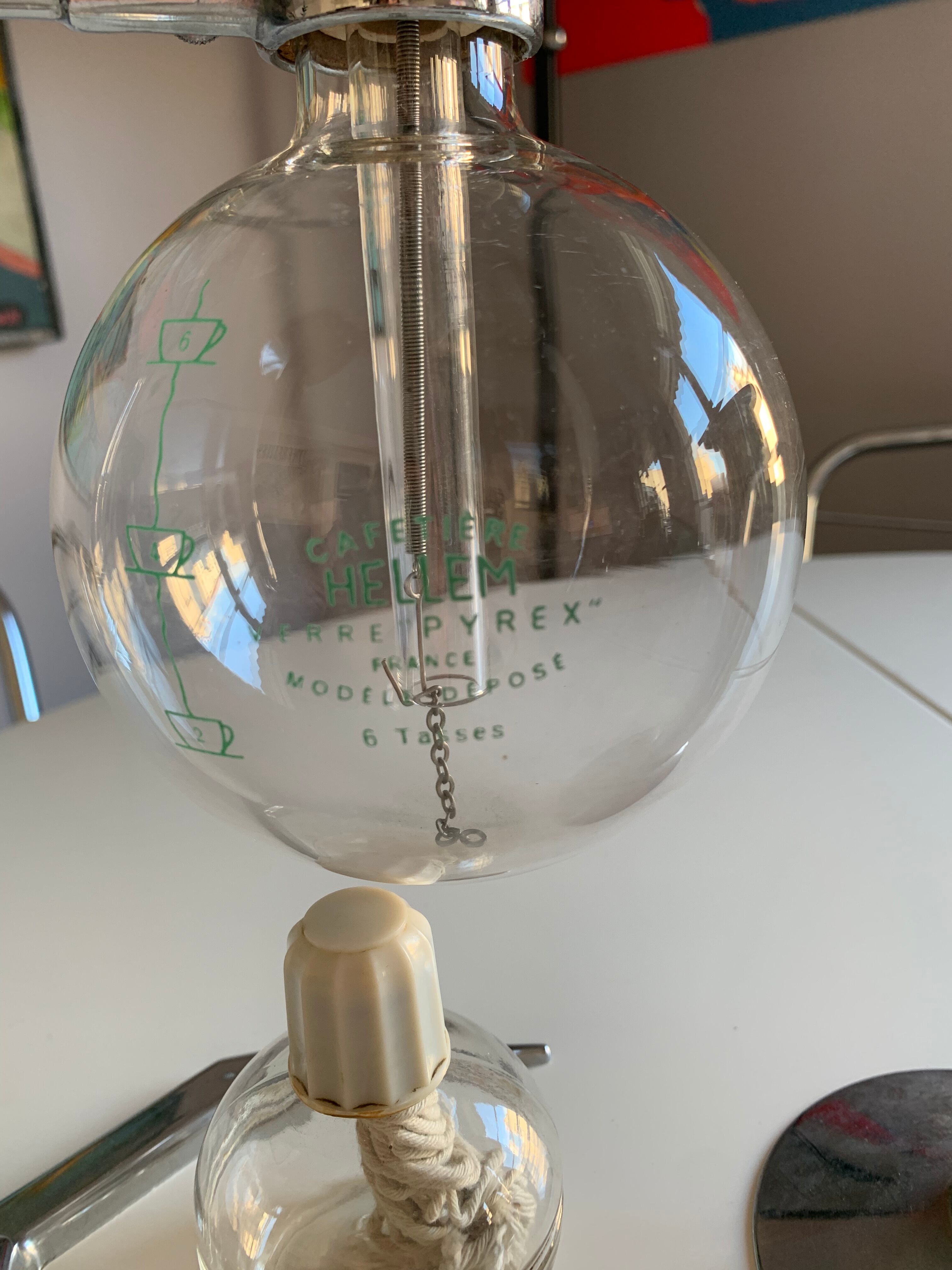 Old vintage depression coffee maker Hellem cona