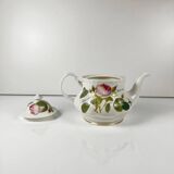Redouté rose teapot, Roy Kirkham, England, 1996