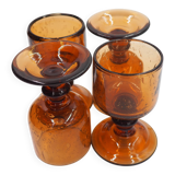 Biot amber wine glass