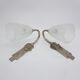Pair of Art Deco style wall light of pressed glass