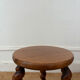 Pair of twisted wooden tripod stools